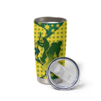 Australia Cricket Tumbler Cup Golden Southern Cross Stars Halftone Pattern Design