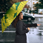 Australia Cricket Umbrella Golden Southern Cross Stars Halftone Pattern Design