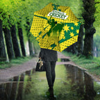 Australia Cricket Umbrella Golden Southern Cross Stars Halftone Pattern Design