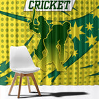 Australia Cricket Window Curtain Golden Southern Cross Stars Halftone Pattern Design