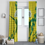 Australia Cricket Window Curtain Golden Southern Cross Stars Halftone Pattern Design