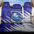 Cricket Australian Back Car Seat Cover Blue Fire Ball Graphic With Aboriginal Dot Art Style