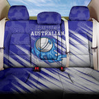 Cricket Australian Back Car Seat Cover Blue Fire Ball Graphic With Aboriginal Dot Art Style