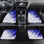 Cricket Australian Car Mats Blue Fire Ball Graphic With Aboriginal Dot Art Style