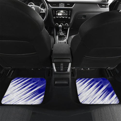 Cricket Australian Car Mats Blue Fire Ball Graphic With Aboriginal Dot Art Style