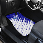 Cricket Australian Car Mats Blue Fire Ball Graphic With Aboriginal Dot Art Style