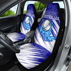 Cricket Australian Car Seat Cover Blue Fire Ball Graphic With Aboriginal Dot Art Style