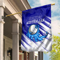 Cricket Australian Garden Flag Blue Fire Ball Graphic With Aboriginal Dot Art Style