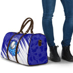 Cricket Australian Travel Bag Blue Fire Ball Graphic With Aboriginal Dot Art Style