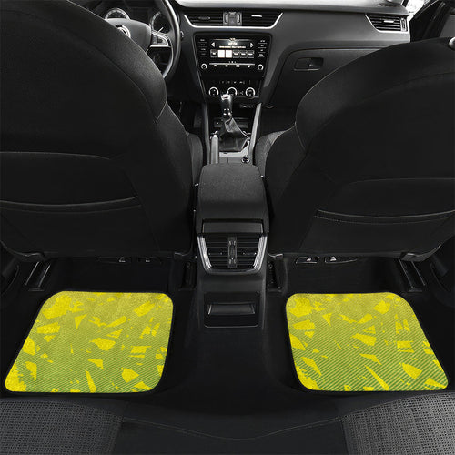 Cricket Australian Car Mats Map Silhouette With Green And Gold Geometric Pattern