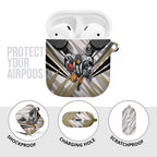 Collingwood Magpies Australian Football AirPods Case Powerful Muscle Mascot - Bold Team Colors