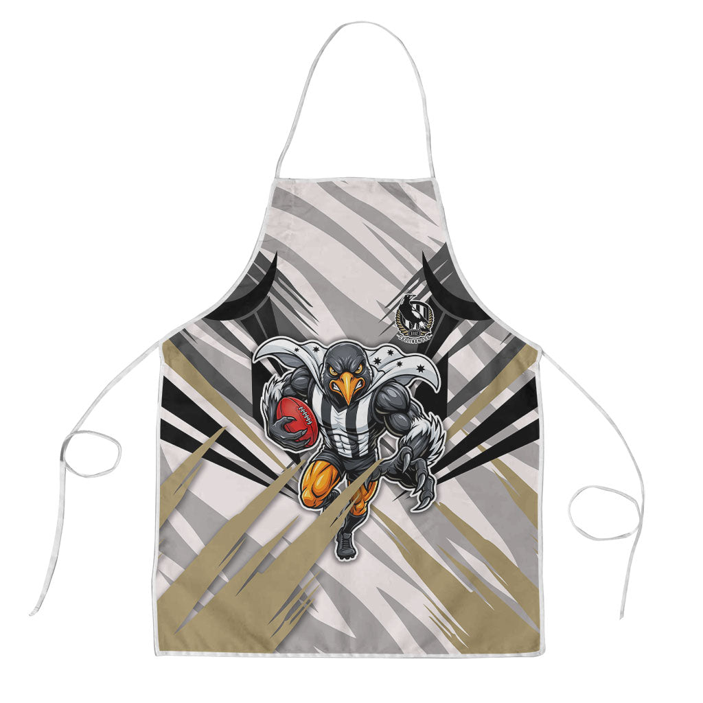Collingwood Magpies Australian Football Apron Powerful Muscle Mascot - Bold Team Colors