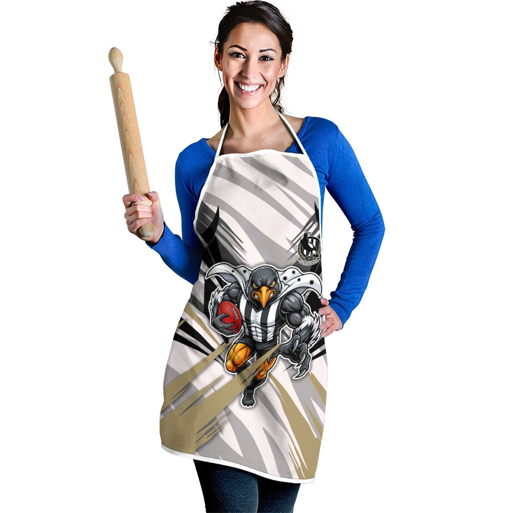 Collingwood Magpies Australian Football Apron Powerful Muscle Mascot - Bold Team Colors