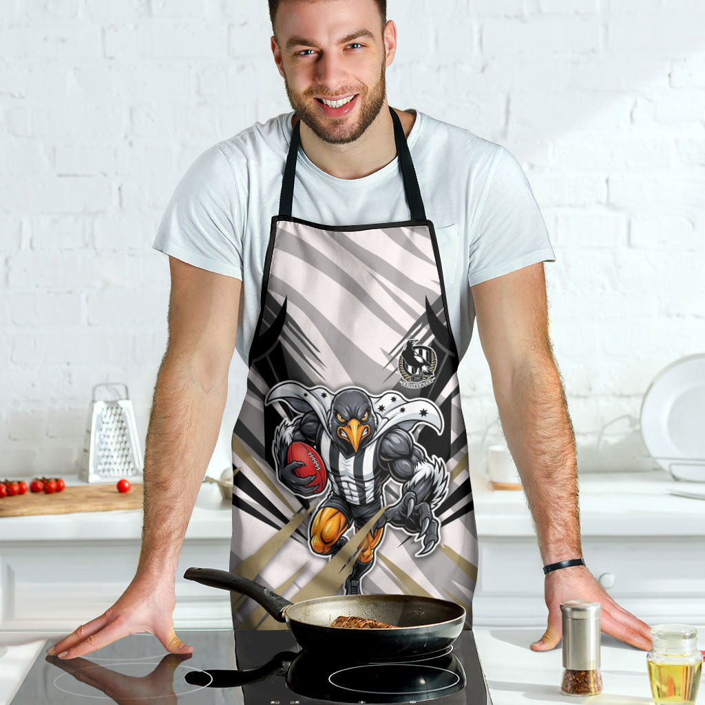 Collingwood Magpies Australian Football Apron Powerful Muscle Mascot - Bold Team Colors