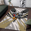 Collingwood Magpies Australian Football Area Rug Powerful Muscle Mascot - Bold Team Colors