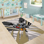 Collingwood Magpies Australian Football Area Rug Powerful Muscle Mascot - Bold Team Colors