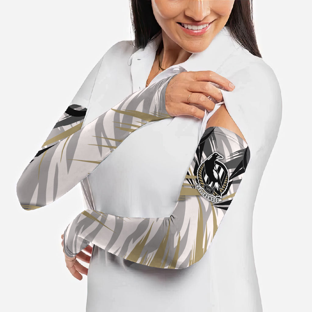 Collingwood Magpies Australian Football Arm Sleeves Powerful Muscle Mascot - Bold Team Colors