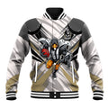 Collingwood Magpies Australian Football Baseball Jacket Powerful Muscle Mascot - Bold Team Colors