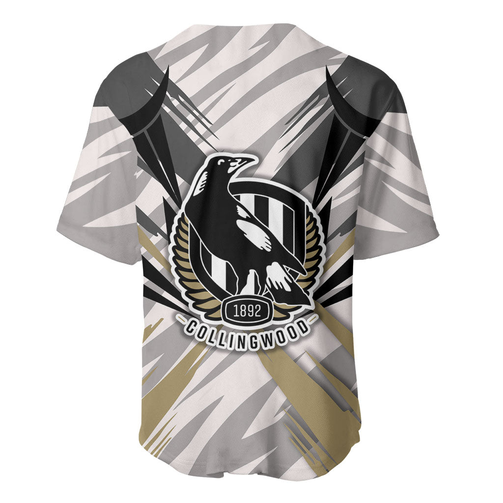 Collingwood Magpies Australian Football Baseball Jersey Powerful Muscle Mascot - Bold Team Colors