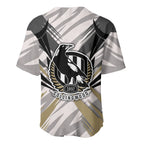 Collingwood Magpies Australian Football Baseball Jersey Powerful Muscle Mascot - Bold Team Colors