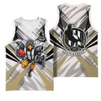 Collingwood Magpies Australian Football Basketball Jersey Powerful Muscle Mascot - Bold Team Colors
