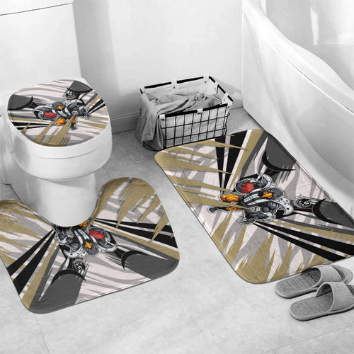 Collingwood Magpies Australian Football Bathroom Set Powerful Muscle Mascot - Bold Team Colors