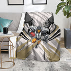 Collingwood Magpies Australian Football Blanket Powerful Muscle Mascot - Bold Team Colors