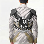 Collingwood Magpies Australian Football Blazer Powerful Muscle Mascot - Bold Team Colors
