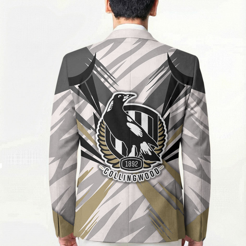 Collingwood Magpies Australian Football Blazer Powerful Muscle Mascot - Bold Team Colors