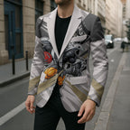 Collingwood Magpies Australian Football Blazer Powerful Muscle Mascot - Bold Team Colors