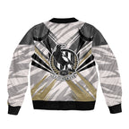 Collingwood Magpies Australian Football Bomber Jacket Powerful Muscle Mascot - Bold Team Colors