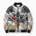 Collingwood Magpies Australian Football Bomber Puffer Jacket Powerful Muscle Mascot - Bold Team Colors