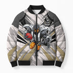 Collingwood Magpies Australian Football Bomber Puffer Jacket Powerful Muscle Mascot - Bold Team Colors