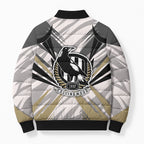 Collingwood Magpies Australian Football Bomber Puffer Jacket Powerful Muscle Mascot - Bold Team Colors