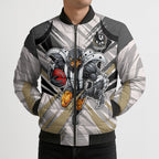 Collingwood Magpies Australian Football Bomber Puffer Jacket Powerful Muscle Mascot - Bold Team Colors