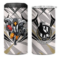 Collingwood Magpies Australian Football 4 in 1 Can Cooler Tumbler Powerful Muscle Mascot - Bold Team Colors