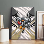 Collingwood Magpies Australian Football Canvas Wall Art Powerful Muscle Mascot - Bold Team Colors