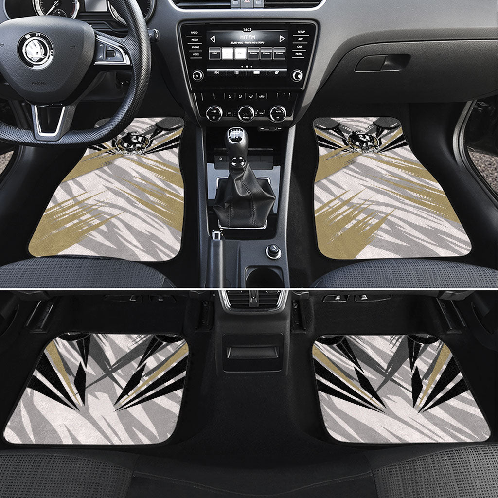 Collingwood Magpies Australian Football Car Mats Powerful Muscle Mascot - Bold Team Colors