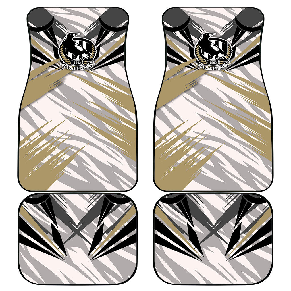 Collingwood Magpies Australian Football Car Mats Powerful Muscle Mascot - Bold Team Colors