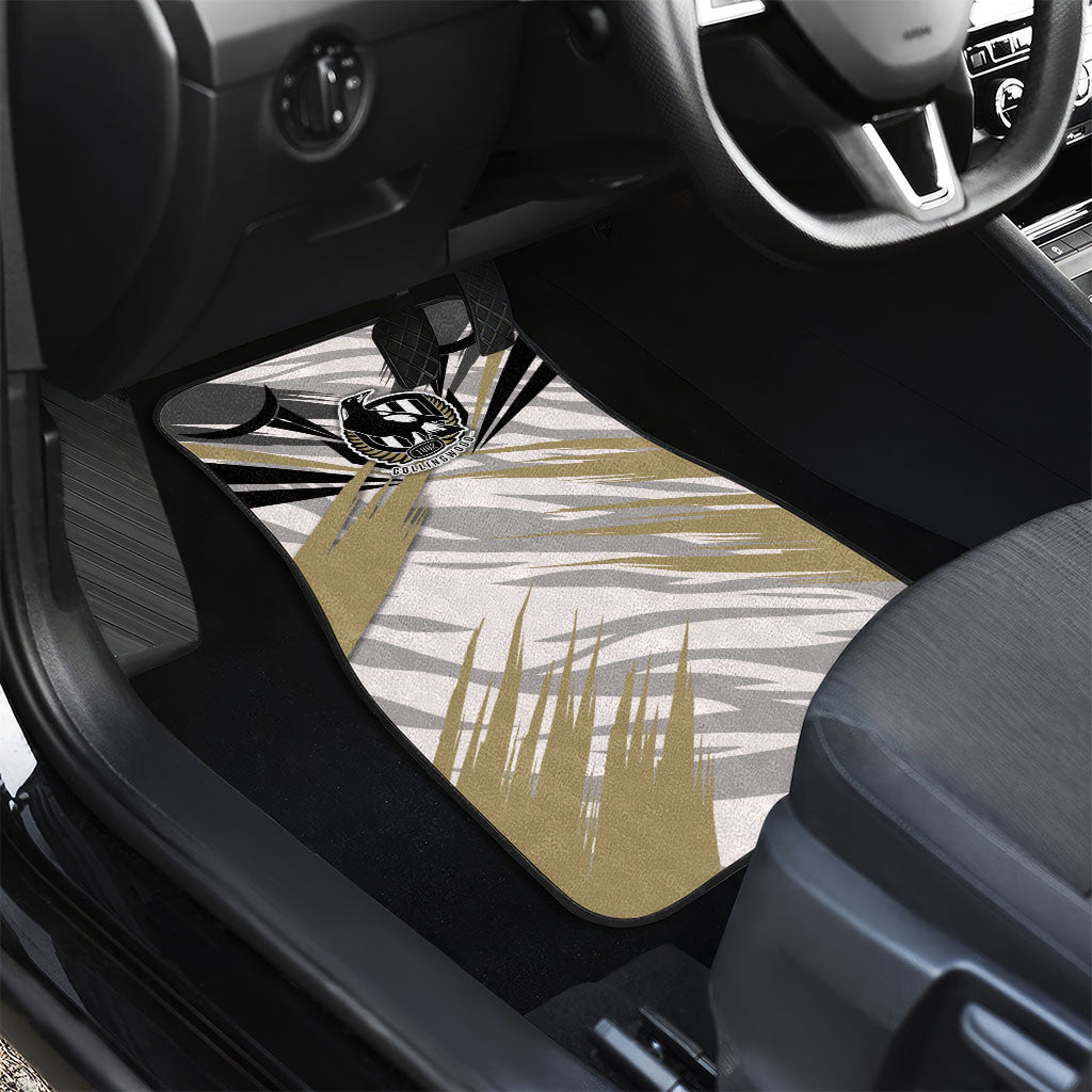 Collingwood Magpies Australian Football Car Mats Powerful Muscle Mascot - Bold Team Colors