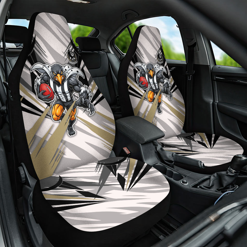 Collingwood Magpies Australian Football Car Seat Cover Powerful Muscle Mascot - Bold Team Colors