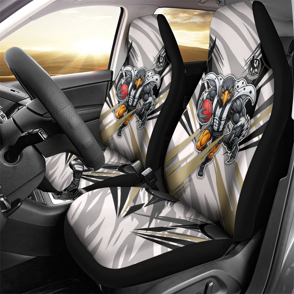 Collingwood Magpies Australian Football Car Seat Cover Powerful Muscle Mascot - Bold Team Colors