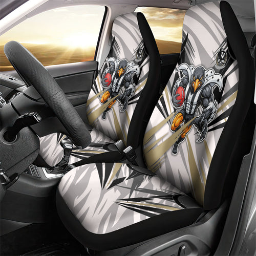 Collingwood Magpies Australian Football Car Seat Cover Powerful Muscle Mascot - Bold Team Colors