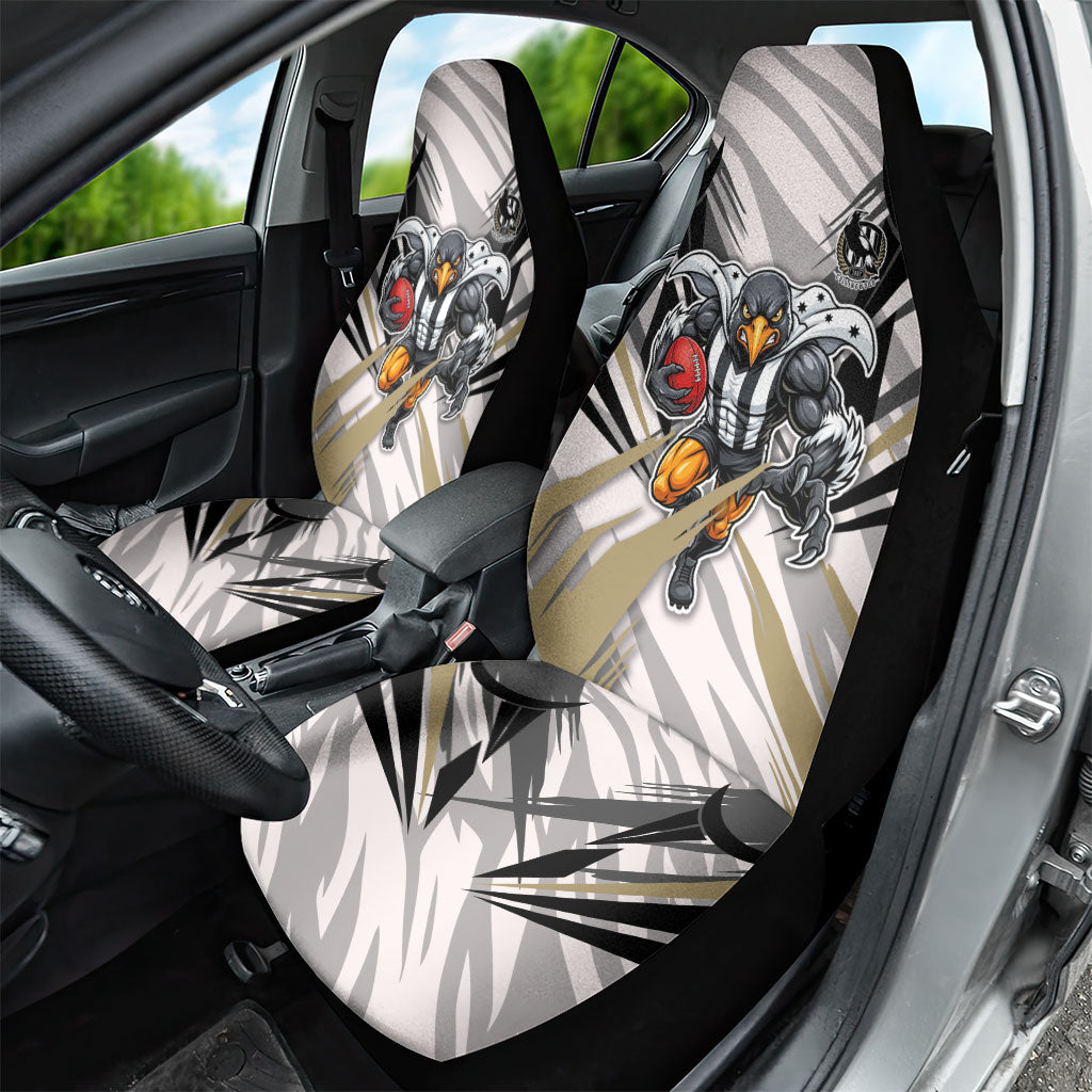 Collingwood Magpies Australian Football Car Seat Cover Powerful Muscle Mascot - Bold Team Colors