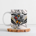 Collingwood Magpies Australian Football Ceramic Mug Powerful Muscle Mascot - Bold Team Colors