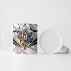 Collingwood Magpies Australian Football Ceramic Mug Powerful Muscle Mascot - Bold Team Colors