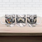 Collingwood Magpies Australian Football Ceramic Mug Powerful Muscle Mascot - Bold Team Colors