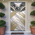 Collingwood Magpies Australian Football Door Cover Powerful Muscle Mascot - Bold Team Colors