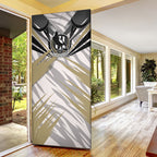 Collingwood Magpies Australian Football Door Cover Powerful Muscle Mascot - Bold Team Colors