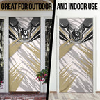 Collingwood Magpies Australian Football Door Cover Powerful Muscle Mascot - Bold Team Colors